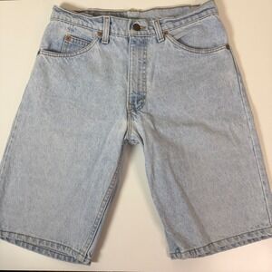 Vintage Levi's Mens Orange Tab 550 Light Wash Denim Shorts USA Retro Classic